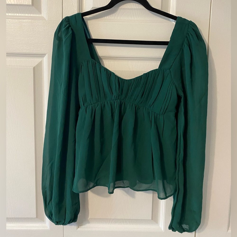 Abercrombie & Fitch Green long sleeve Blouse